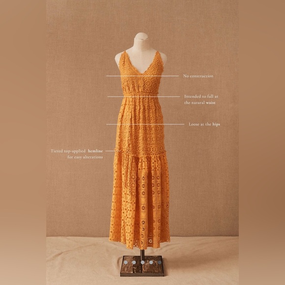 Elegant Orange Lace Maxi Dress - Picture 5 of 11